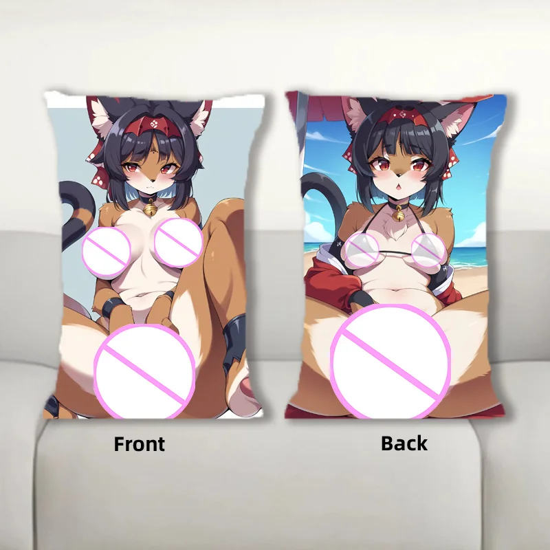 Dakimakura Zenless Zone Zero Anime Furry Nekomiya Mana Body Pillow Double Side Print Half Body Throw Pillow Bedding Pillowcase