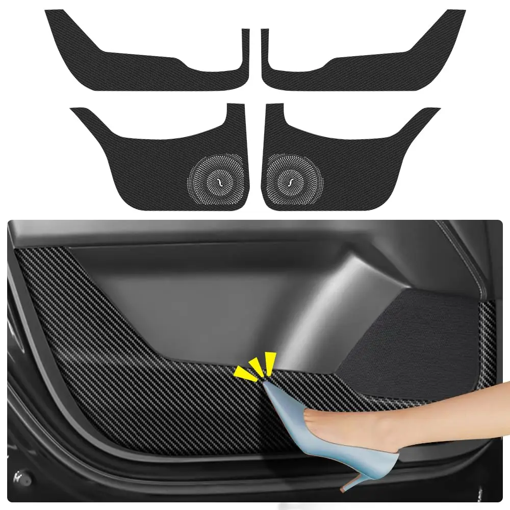 

Car Door Anti Kick Pad For Mazda CX-5 2017-2025 Carbon Fiber Style Leather Sticker Interior Protector