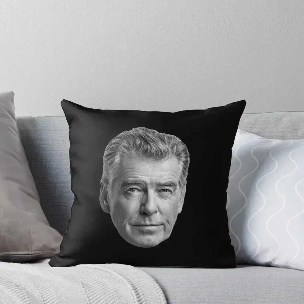 

Pierce Brosnan Throw Pillow Ornamental Pillow ornamental pillows pillow