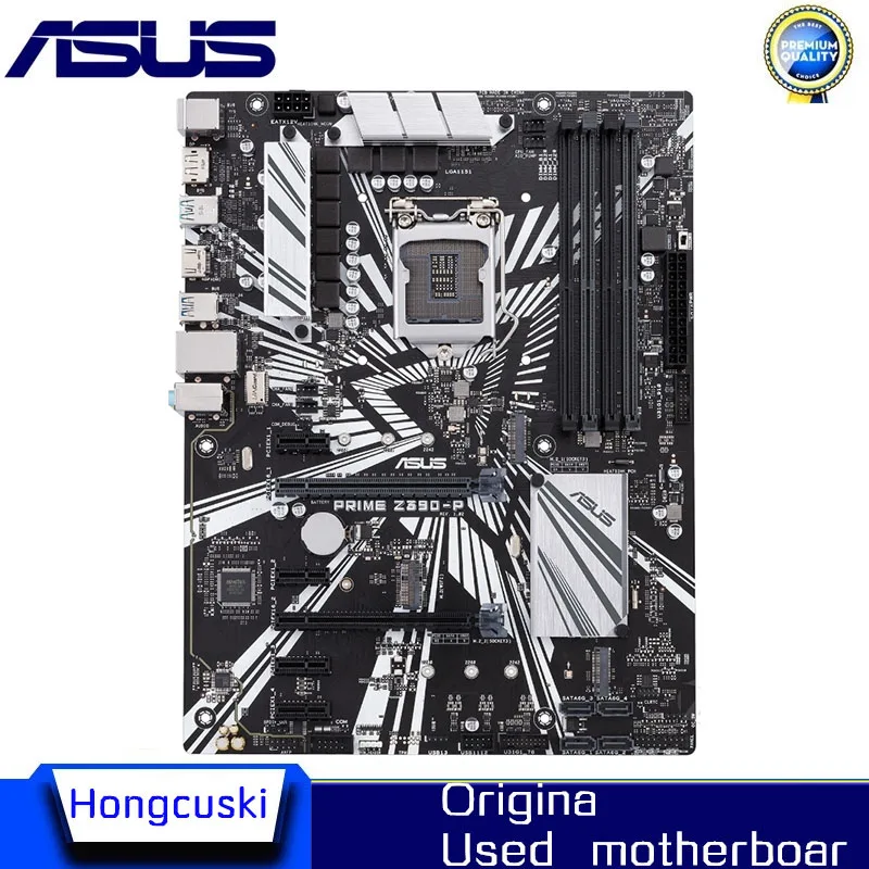 For Asus PRIME Z390-P Z390P Original Desktop for Intel Z390 DDR4 64GB PCI-E 3.0 Motherboard LGA 1151 USB3.0 M.2 SATA3