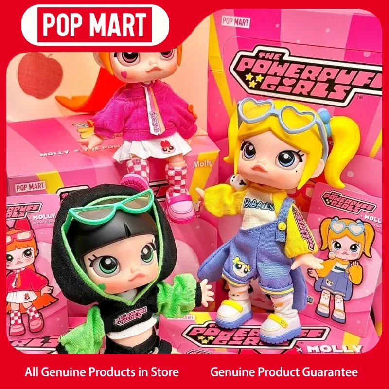 

100% Genuine POP MART Molly Powerpuff Girls Series Articulated Variable Motion Figure Trendy Blind Box Toy Girls Surprise Gift