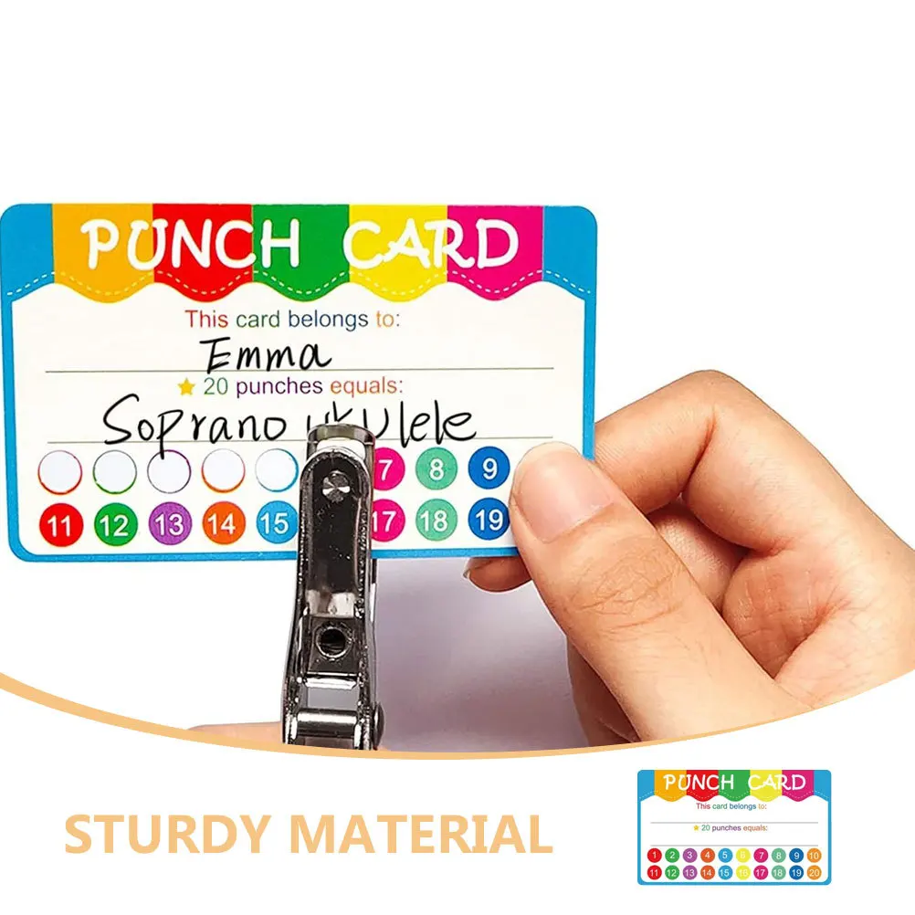 50 stks Beloning Punch Voor Leuke Cartoon Incentive Leermiddelen Klaslokaal Aanmoediging Kaarten Multifunctionele Papier Beloning