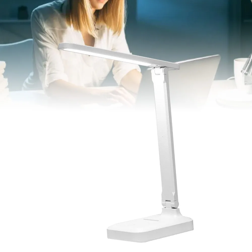 

No Flicker USB Powered LED Desk Lamp Dimmable 10W Reading Light 5V-1A Foldable Study Lamp Dorm Room
