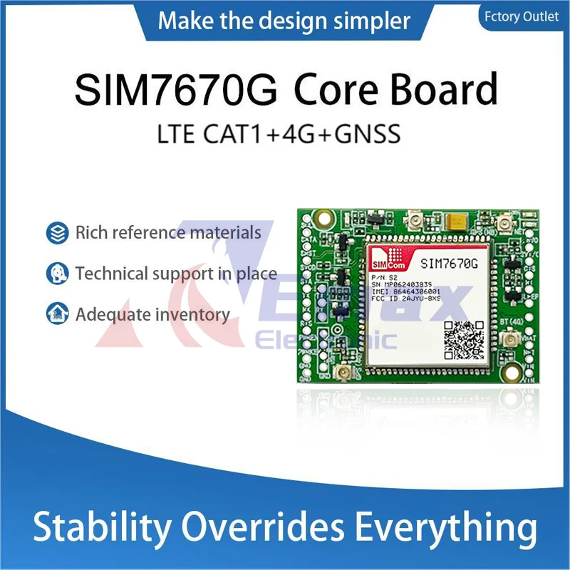 SIMcom SIM7670G  CAT1 Core Board LTE CAT1+4G+GPS SIM7670G  with GPS antenna