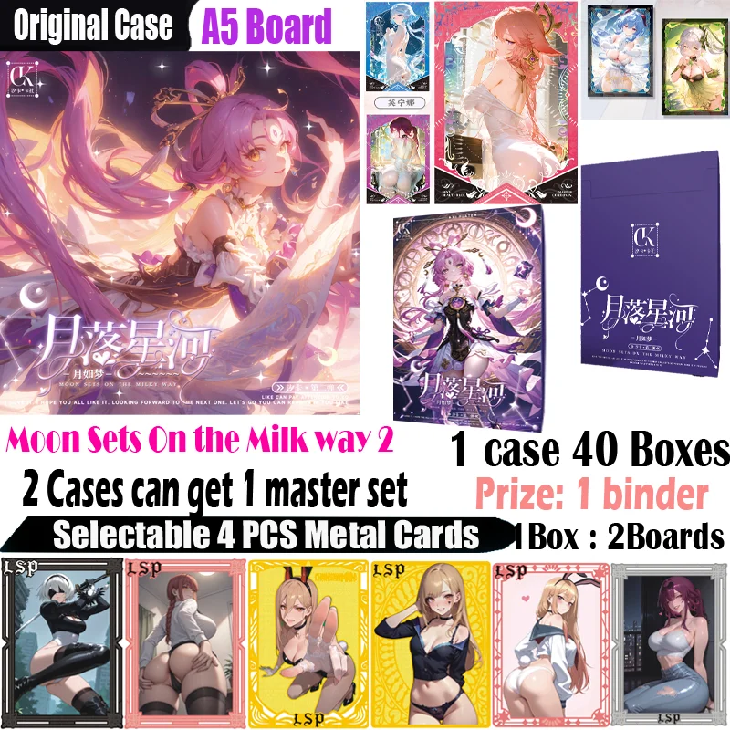 

New A5 Size Goddess Board "Moon Sets On the Milk way 2" Waifu Collection Card Hobby Genshin CCG Card Doujin Toys Board Gifts
