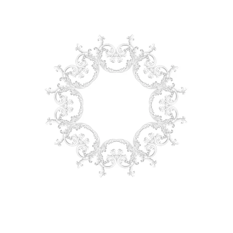 PU light panel imitation gypsum European French ceiling round lamp holder modeling lamp pool 110cm parquet light panel
