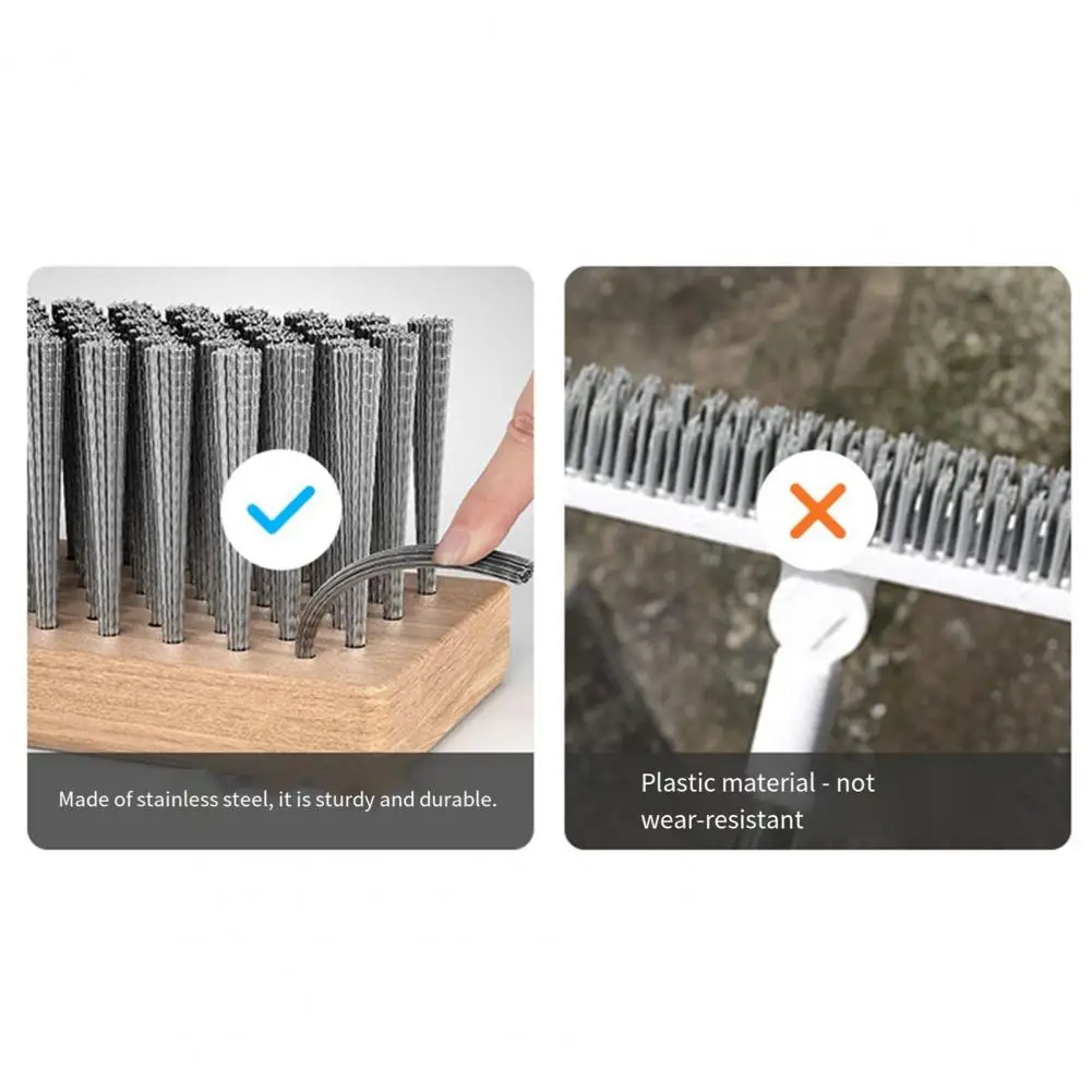 Versatile Outdoor Scrubbing Brush Outdoor Floor Brush Durable Stainless Steel Bristle Floor Brush for Patio Surfaces for Stone