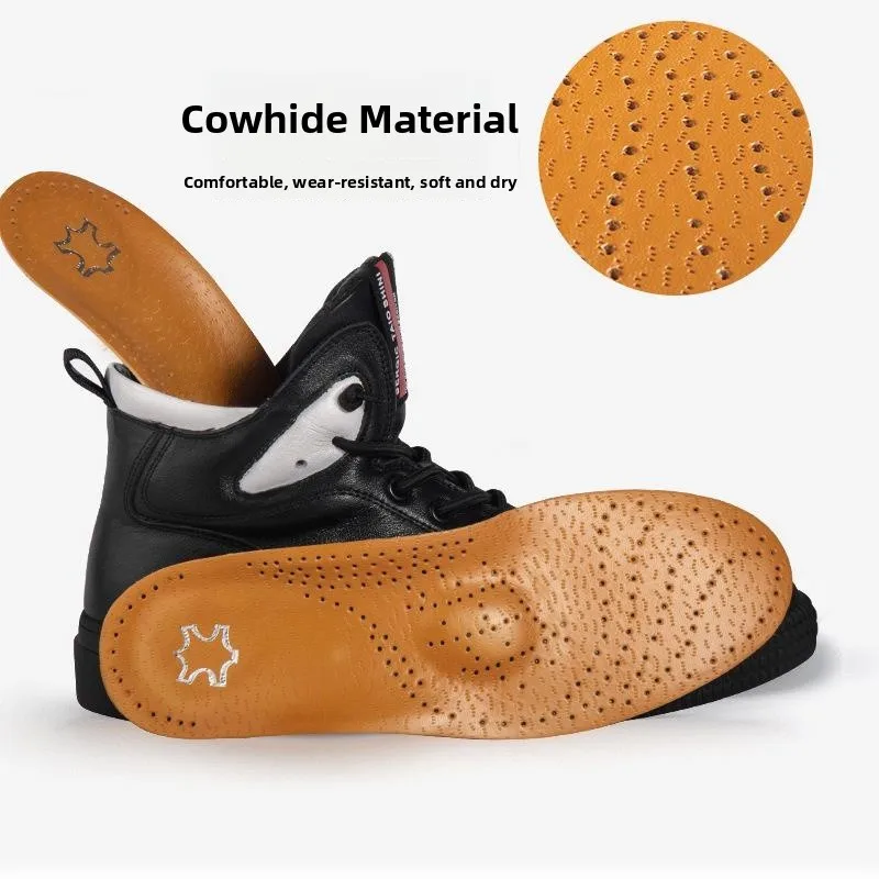 Thickened Cowhide Shoe Insoles Sports Men's Women's Flat Foot Arch Support Breathable Moisture Wicking Anti-Odor Comfortable