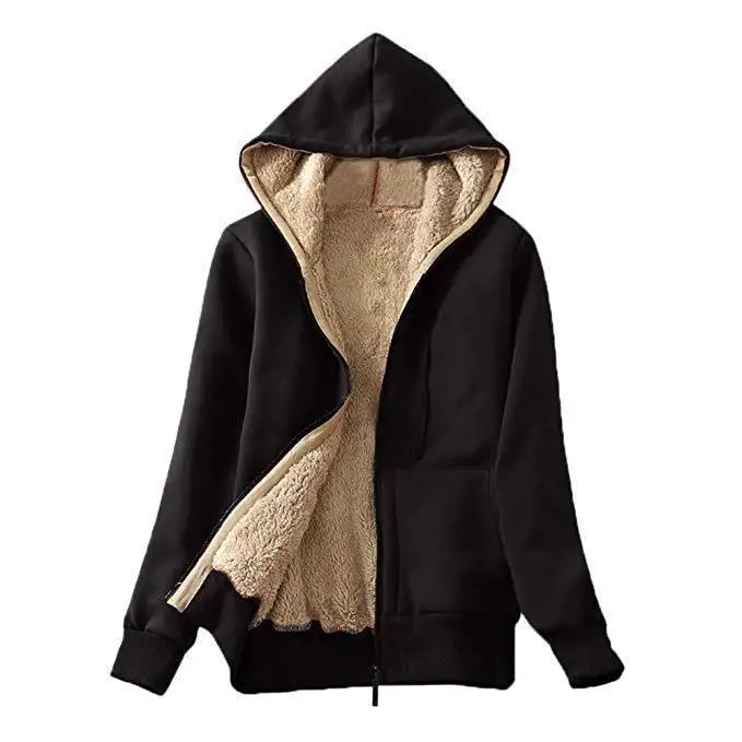 2024 Autumn/Winter New Large Women's Plush Hoodie Hoodie Plush Coat Top for Women