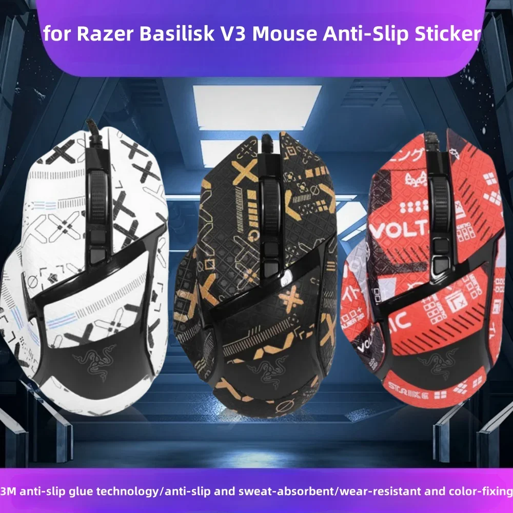 

Printstream Mouse Anti-Slip Sticker for Razer Basilisk V3 Small Mouse Sweat-Absorbent Sticker Back Sticker