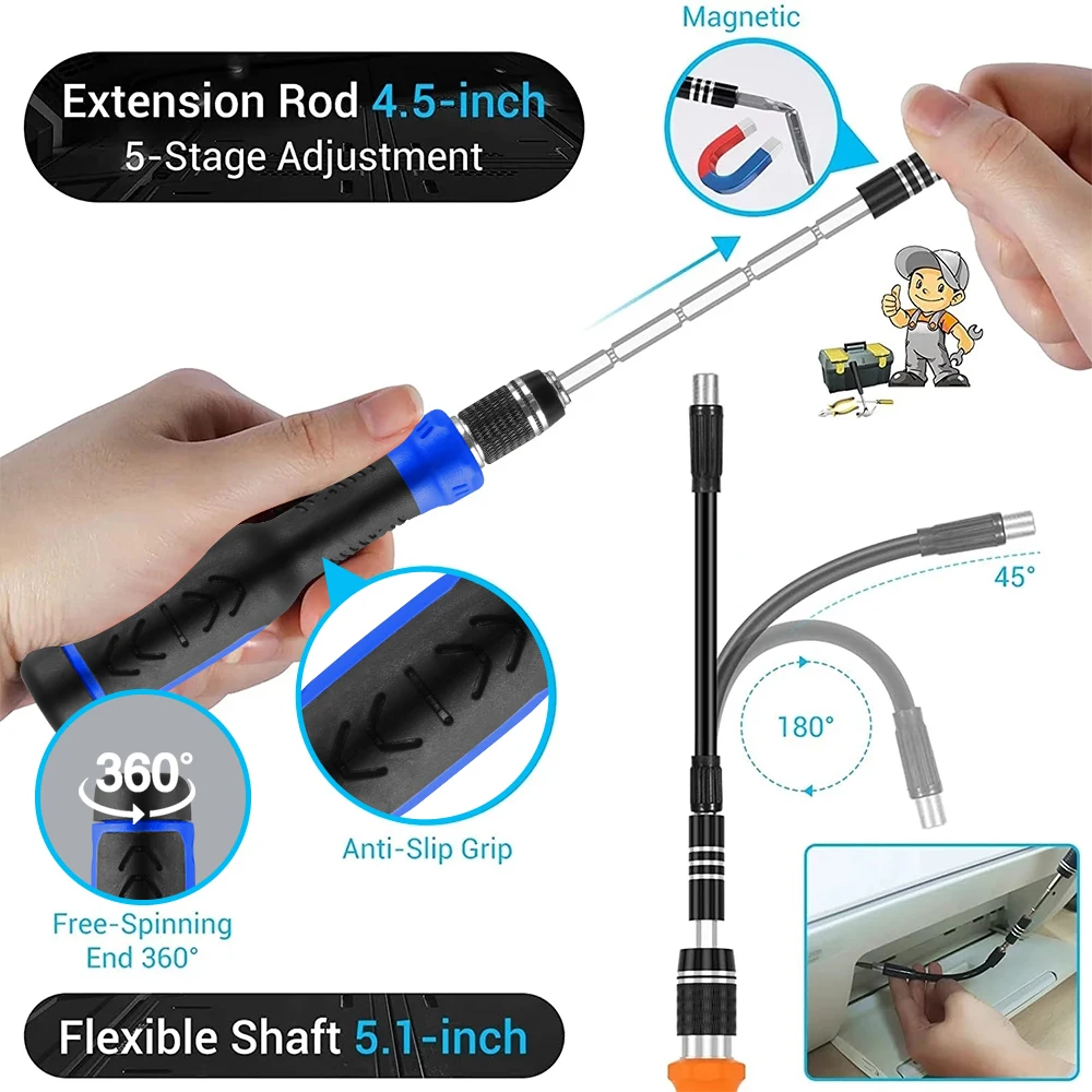 115/122/160 In 1 Precision Screwdriver Sets, Computer Repair Kit with Mini Wrench and Screw Remover,For Tablets,Watches,Iphones