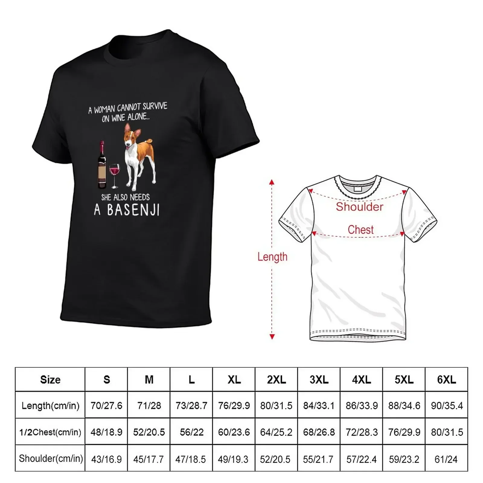 Basenji and wine Funny dog T-Shirt quick drying tops tees mens t shirts pack