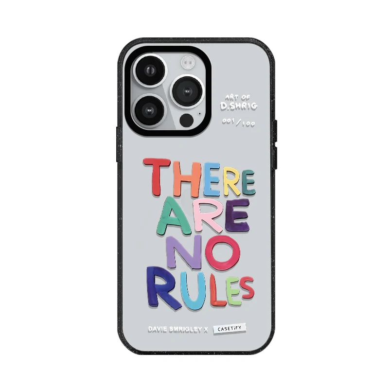 Colorful English Luck Has No Rules Acrylic With MagSafe Phone Case For iPhone 16 15 14 13 12 11 Pro Max Plus Anti-drop BackCover