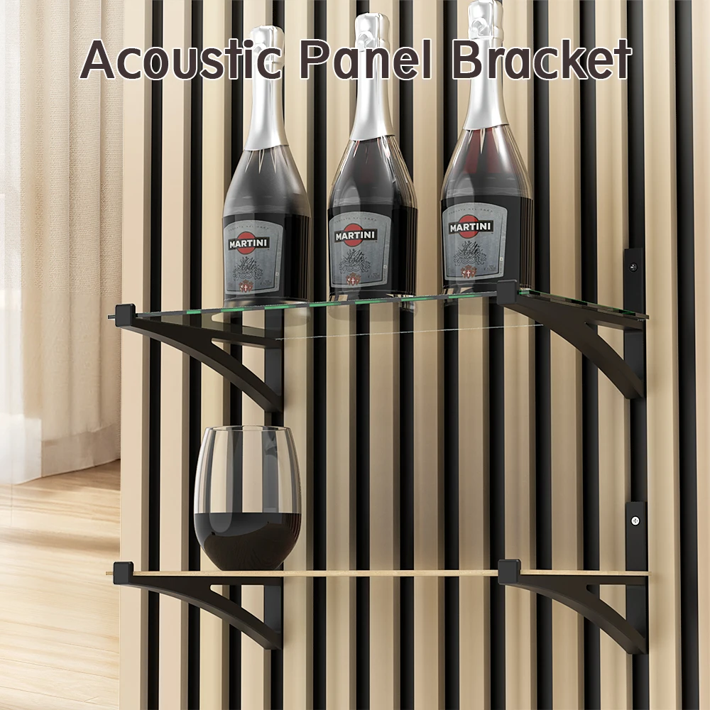 Zwei schallabsorbierende Regalhalterungen für Bretter – geeignet für Aufnahmestudio-Schaumstoffplatten und Büro-Schalldämmung