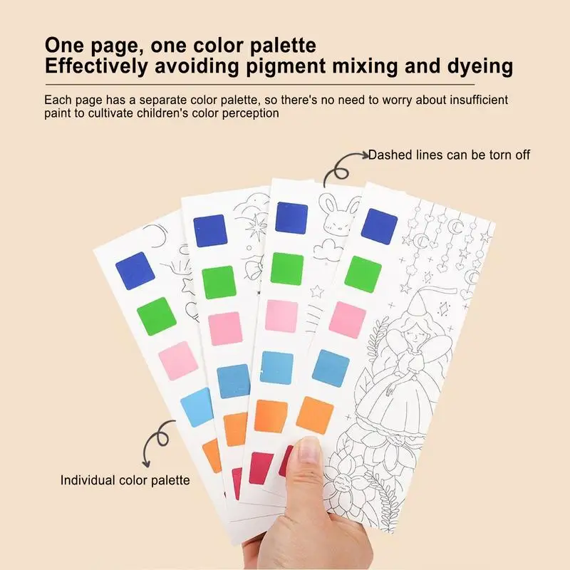 Lukisan dengan buku air Kit seni cat dan buku lukisan untuk anak-anak lukisan cat air menyenangkan dan mainan edukasi kerajinan seni untuk