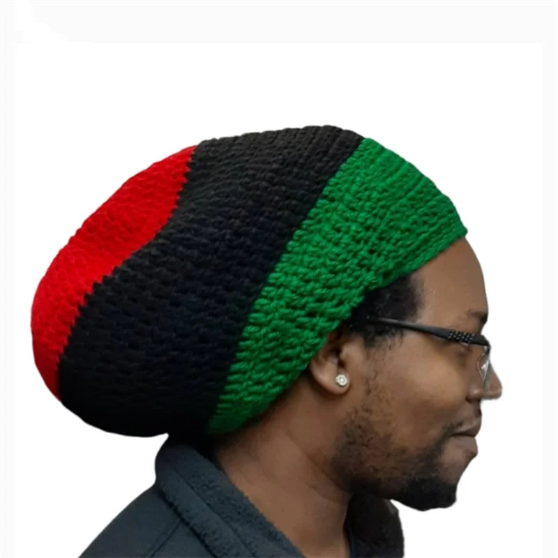 Female Red Yellow Green Black Fall Fashion Women\'s Knit Cap Jamaica Reggae Gorro Rasta Style Cappello Hip Pop Men\'s Winter Hats