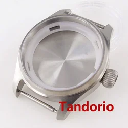 20ATM Tandorio 39mm Stainless Steel Pilot Brushed Watch Case Sapphire Glass Fit NH35 NH36A ETA2824 PT5000 Automatic Movement