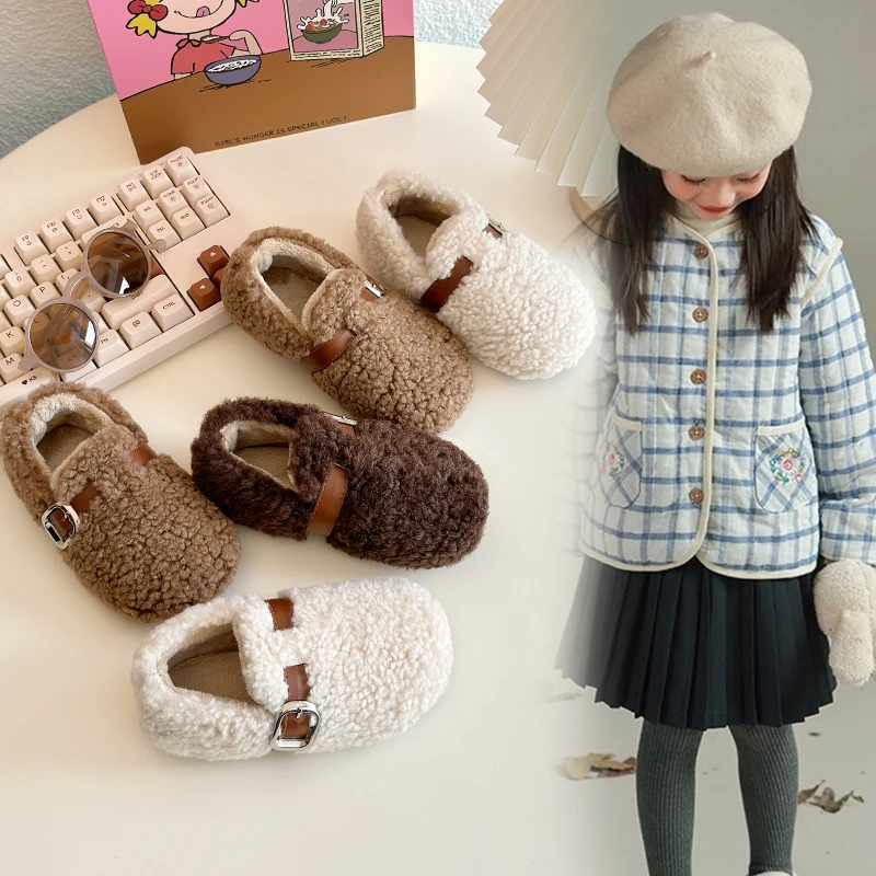 

Детские стеганые ботинки для детей 1–18 лет, бежевые утолщенные хлопковые туфли с мягкой подкладкой для мальчиков и девочек, размер 21–36, мягкие нескользящие детские туфли на плоской подошве