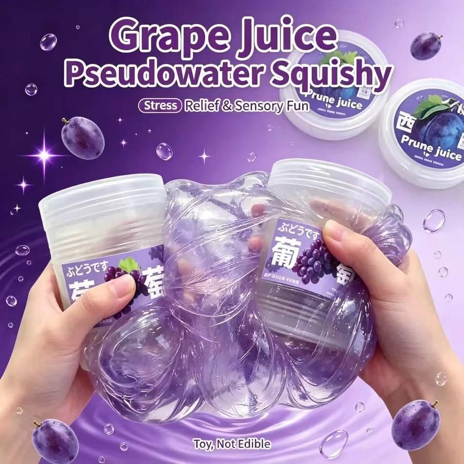 slime-300ml-com-aroma-de-suco-de-fruta-geleia-de-lama-cristalina-transparente-descompressao-fofo-macio-para-apertar-e-amassar-relaxante-alivio-do-estresse-presente-asmr