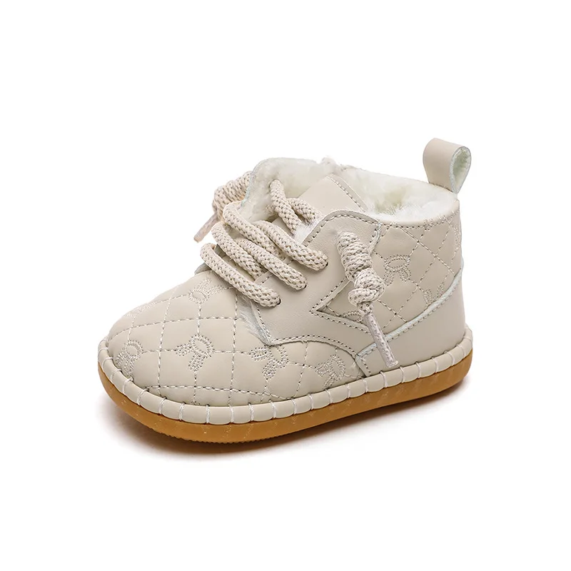 

Cute Baby Shoe 2025 Autumn New Baby Cotton Shoe Warm Thick Kid Shoes Soft Sole Walking Shoe Versatile Gril Shoes Child Boots