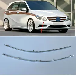 For  B-Class 2012-2015 W246 B180 B200  Front bar bright bar  Bumper electroplating trim strip