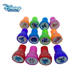 12pcs Disney Lilo & Stitch Seal Stamps Party Favor Kid Birthday Party Gift Stamp Boy Students Girls Birthday Toys Stationery