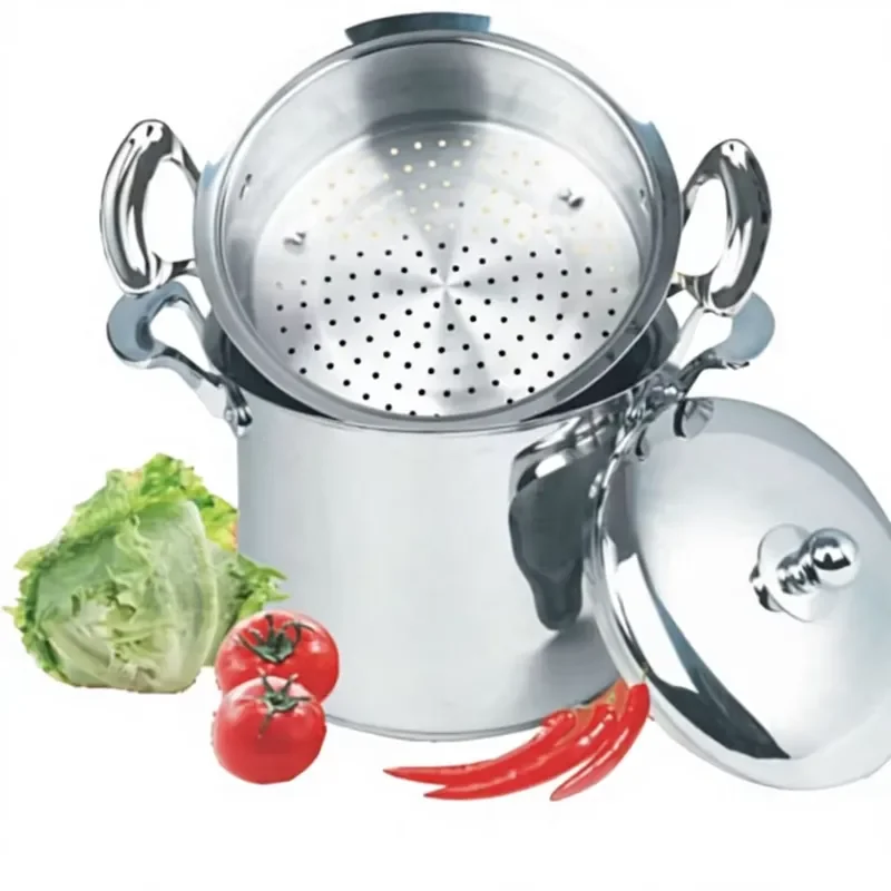 Bulk Supply Factory Direct Kitchenware Stainless Steel Pasta Cookware Cooking Pot