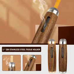 Auto Car Ashtray Car Interior Decoration Dust-free Smoking Ash Holder Wood Creative Filter Anti Tool Soot-flying Ashtray
