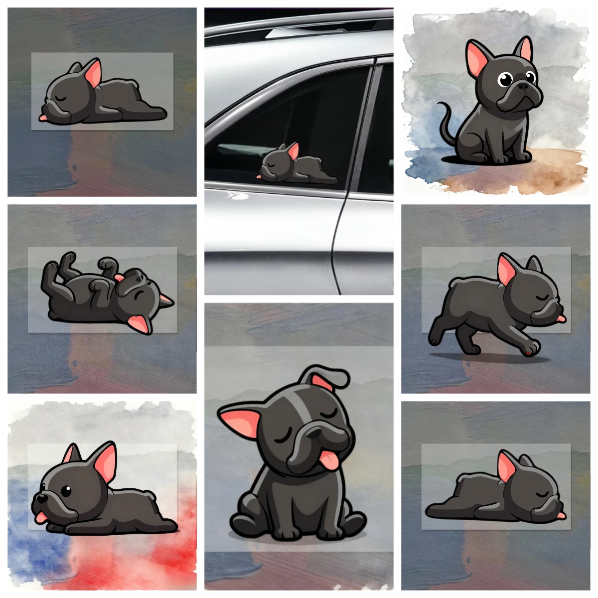

Funny Pet Dog Car Sticker Personalized Vinyl Decal Waterproof Reflective Scratch Hiding Decoration for Auto Car Window Bumper