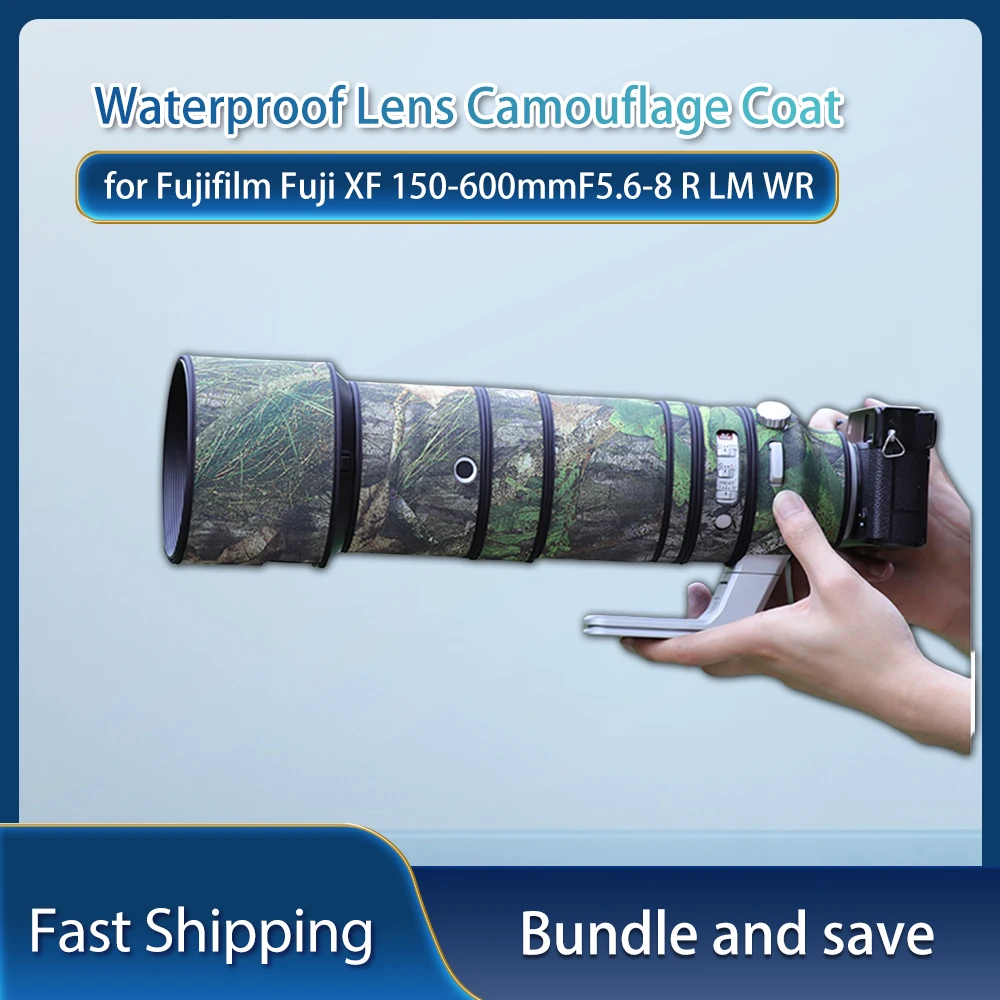 

Waterproof Lens Camouflage Coat For Fujifilm Fuji XF 150-600mmF5.6-8 R LM WR Rain Cover XF 150 600F5.6-8 Protective Sleeve Case