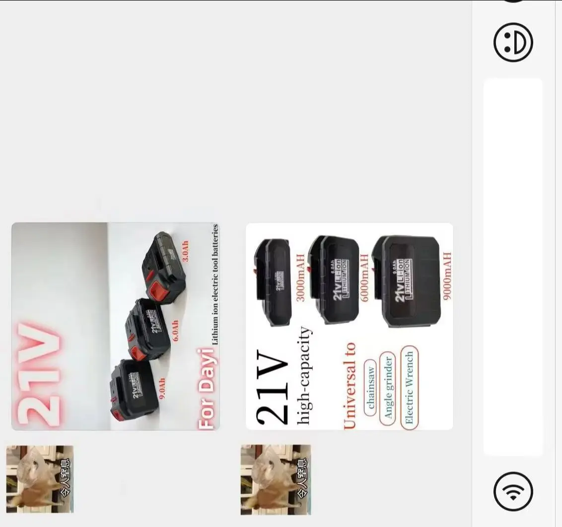 

for Dayi electric wrenches, drill bits, chain saws, etc 21V rechargeable lithium battery for electric tools, used