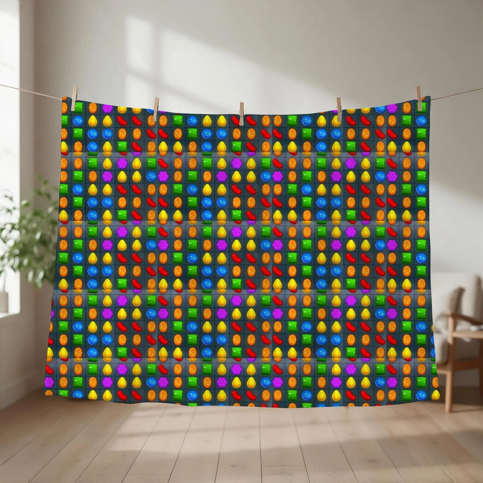 2022 All New candy crush Throw Blanket Decoratives wednesday Bed Soft Plush Plaid Blankets