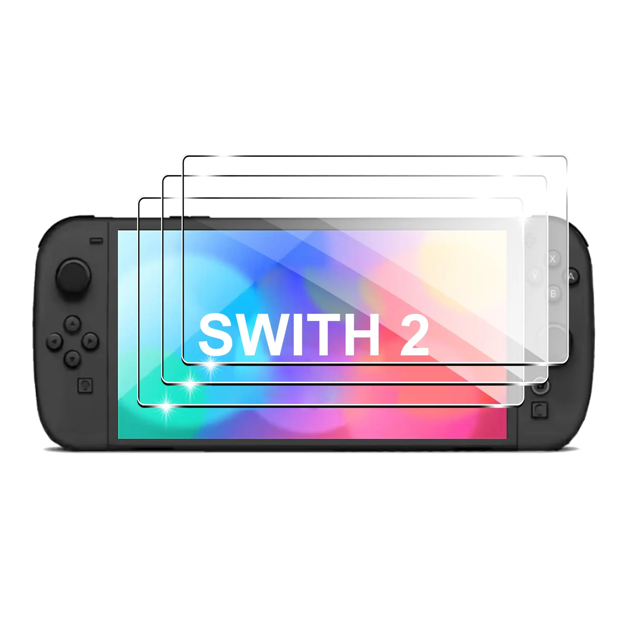 Paquete de 2/3 vidrio templado Premium para Nintendo Switch 2 2025, Protector de pantalla HD, película protectora transparente antiarañazos