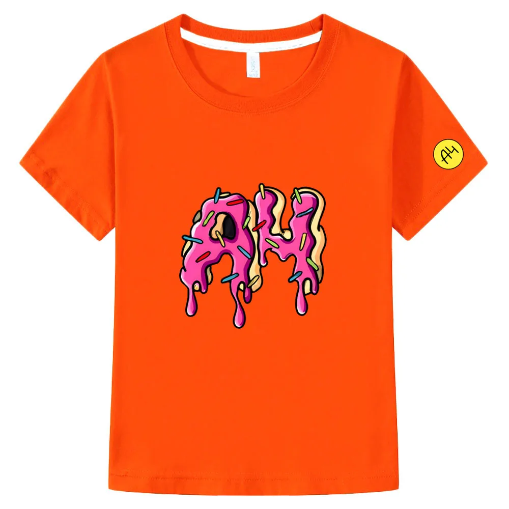 Футболка "Пончик" А4 Kinder T-Shirt 100% Katoen Влад Бумага A4 Jongen Meisje Donuts T-Shirts Casual Kinderkleding