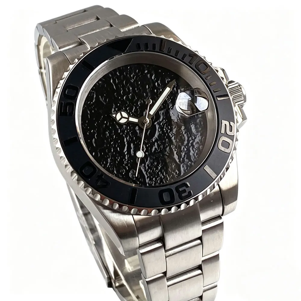 Tandorio New Automatic Mechanical Man Watch Texture Face Diver Japan NH35 Watches Sapphire Glass 200m Waterproof Slide Buckle