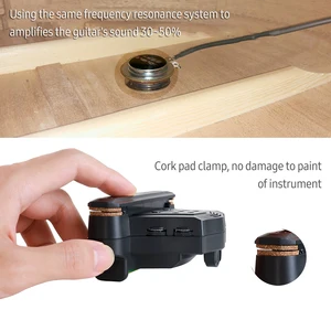 قزم اهتزاز ثقب الصوت الغيتار التقاط ، G0 تأثير تأخير جوقة الصدى ، إعداد خال من الثقب فقط للقيثارات الشعبية الفولاذية أفضل 8 جيتار بيك أب مبيعا مع تأثير - No6