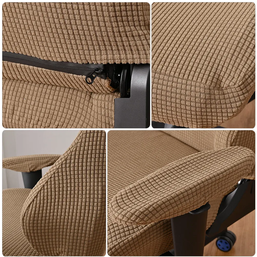 1Set Elastic Gaming Chair Cover Soft Stretchable Chair Protector Washable Slipcover Easy Installation Seat Protector