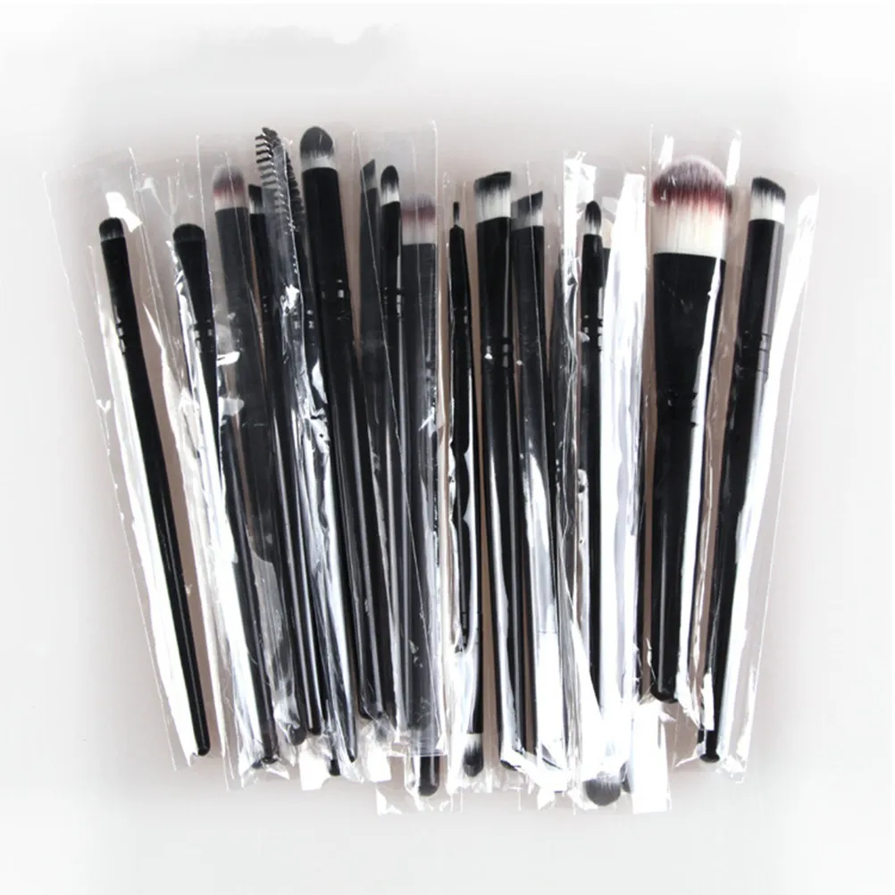 Set di 20 Pennelli da Trucco Premium con Setole Sintetiche Morbide per Applicazione di Ombretto, Eyeliner, Fondotinta, Cipria e Sopracciglia