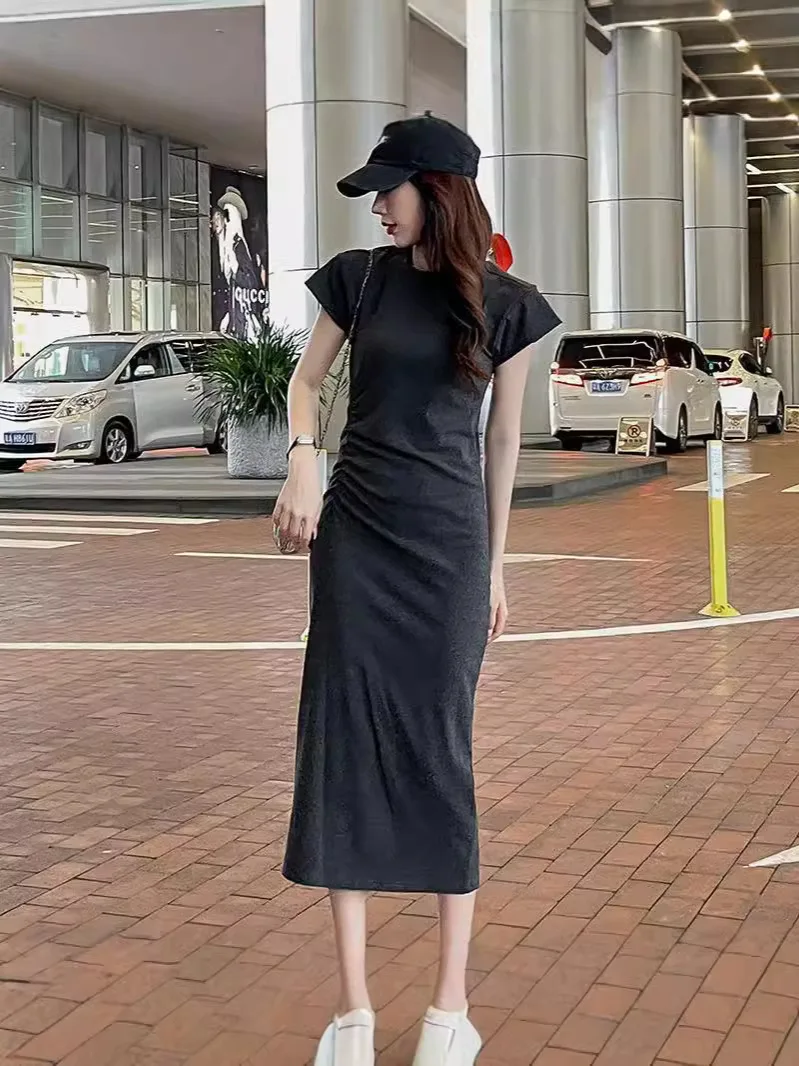 Sommerkleid mit tailliertem Schnitt, heißer Mädchenstil, schlankes Kleid, lässiger, entspannter Stil, reines Wunschkleid, langes Rockkleid, Hüftrock, Damen-Sommerkleid – Detail 9