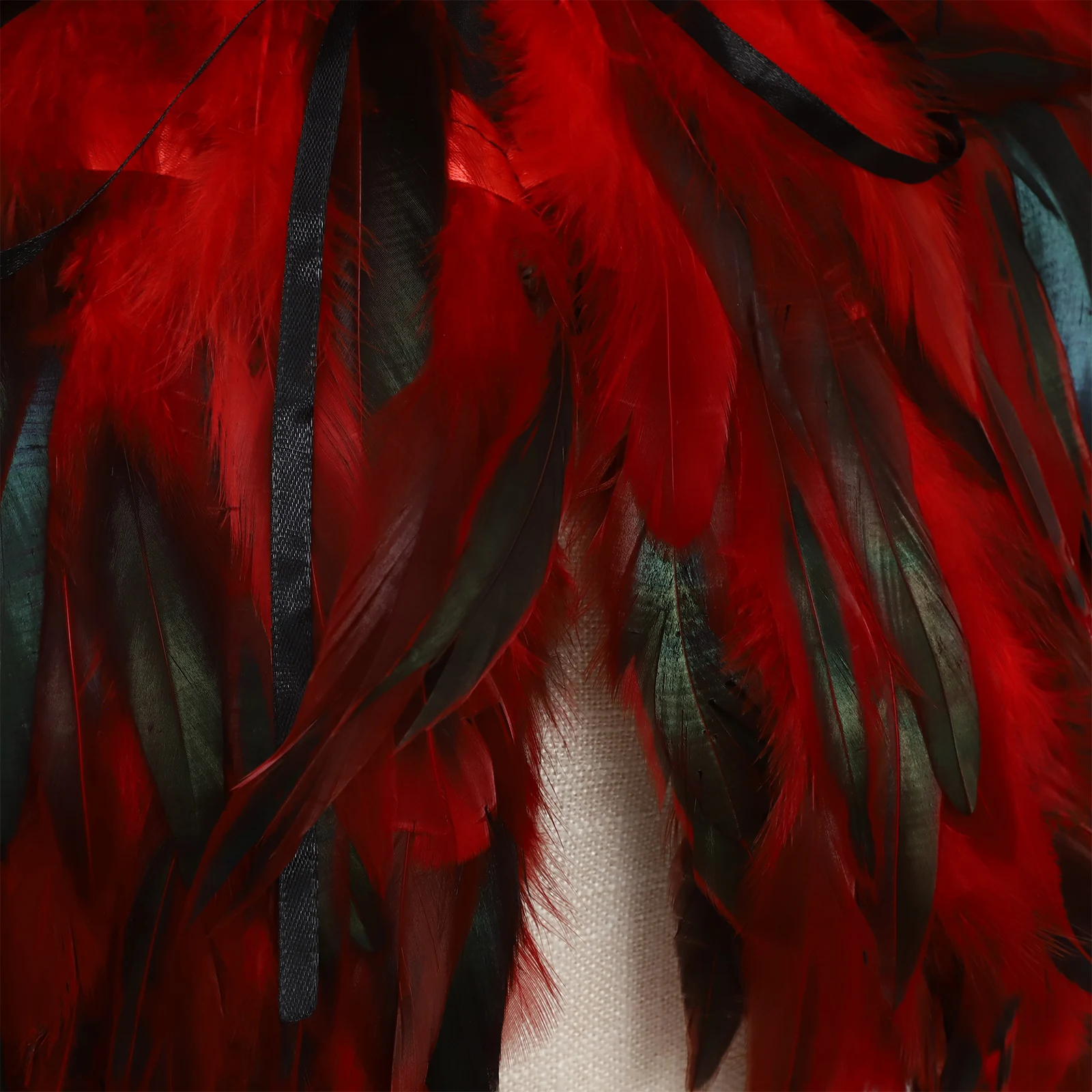 

Пальто-накидка с капюшоном и перьями, ретро-винтажный панк-стиль, кружевное болеро, жакет-шарф, готический костюм для взрослых на Хэллоуин, для косплея и рейва