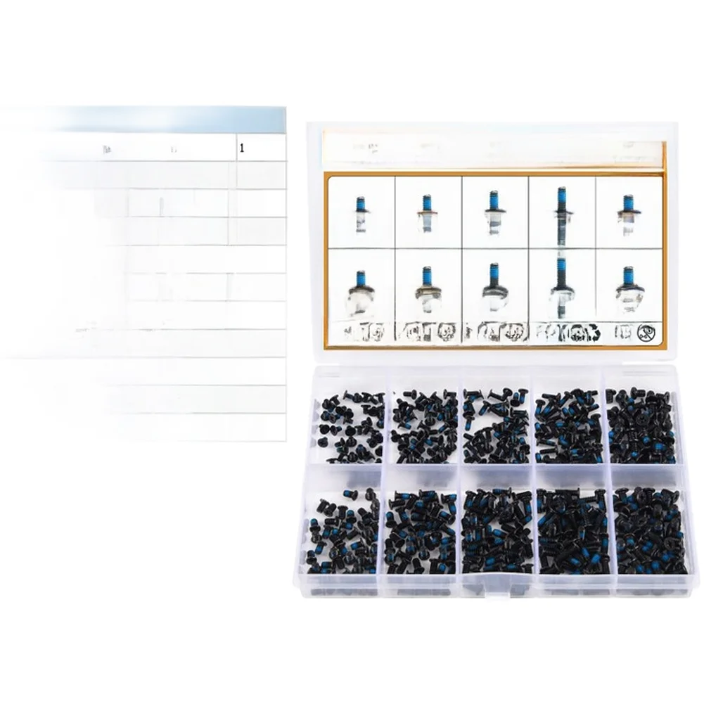 Black Zinc Plated for cross CM Screws 300pcs with Blue Threadlocker for Improved Holding Power in Metal Assemblies