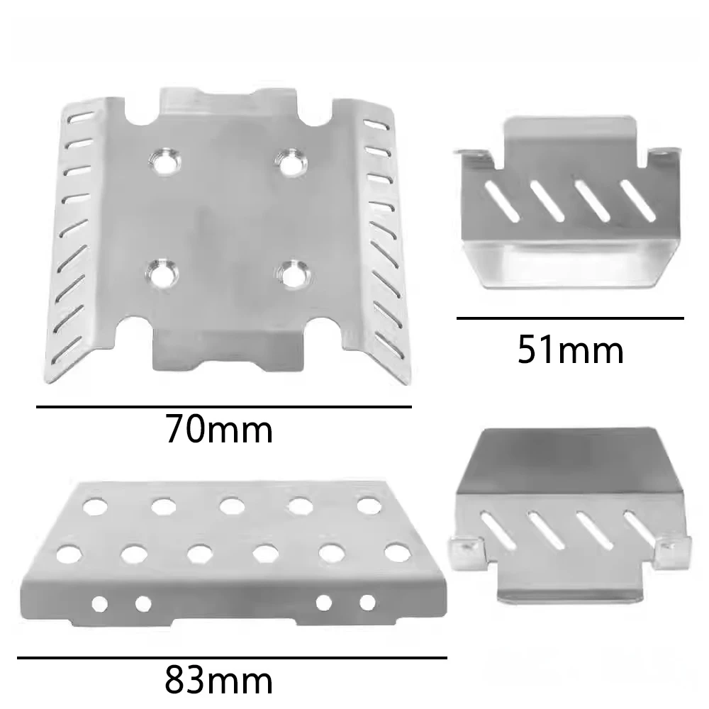 MJX 1/8 H8H Western Remote Control Car Accessories 304 Metal Armor Protective Plate Chassis Armor Non Destructive Installation