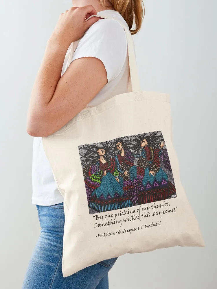 Macbeth Witches - Something Wicked Tote Bag Canvas stote bag large size bags personalized tote bag sac pour femme