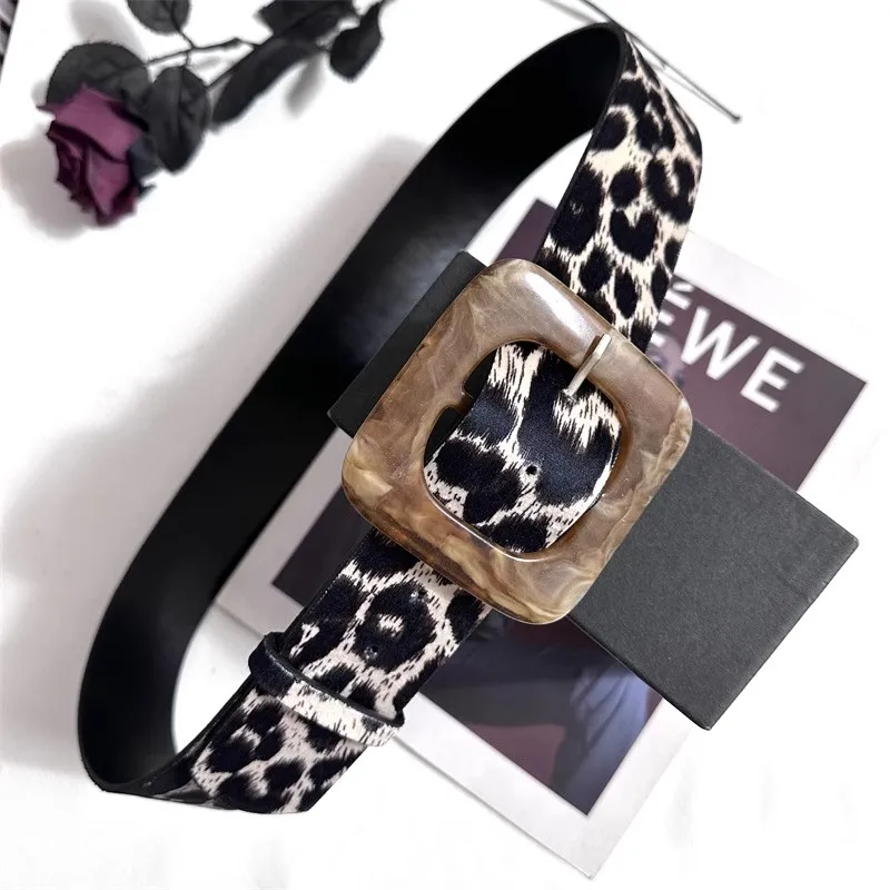 女性の Pu レザーヒョウコルセット女性カマーバンドコートウエストバンドドレス装飾ワイドベルト J1584