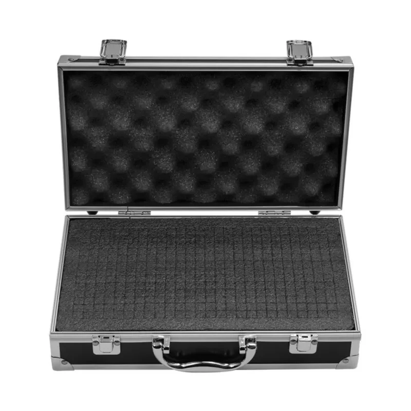 

Aluminum Tool Box Portable Instrument Box Storage Case with Sponge Lining Handheld Impact resistant ToolBox 30x17x8cm