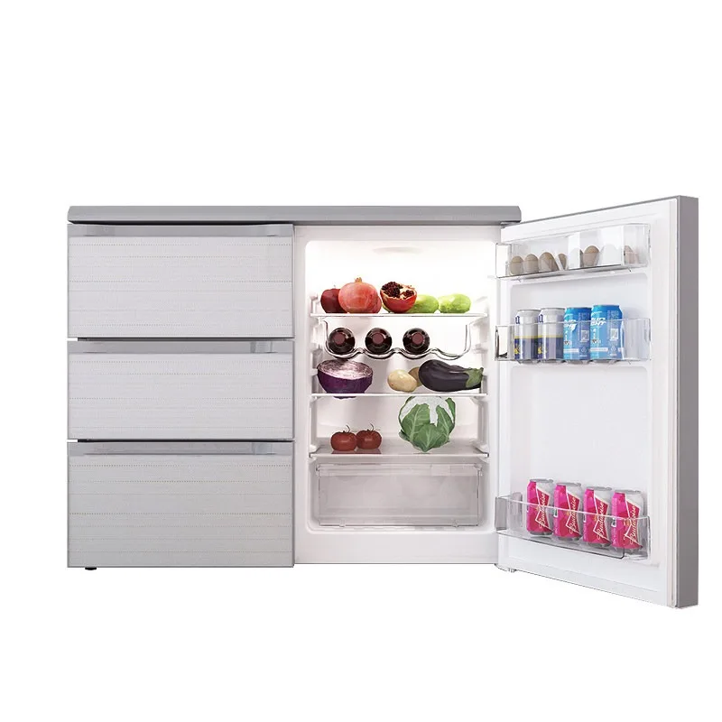 Horizontal Cabinet Drawer Built-in Small Energy Saving Copper Tube Refrigerator for Household