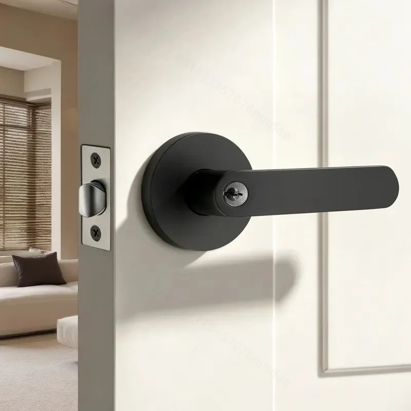 Italian Minimalist Anti-Lock Single Tongue Door Lock for Bathroom Kitchen Elderly and Children Room Household Hardware