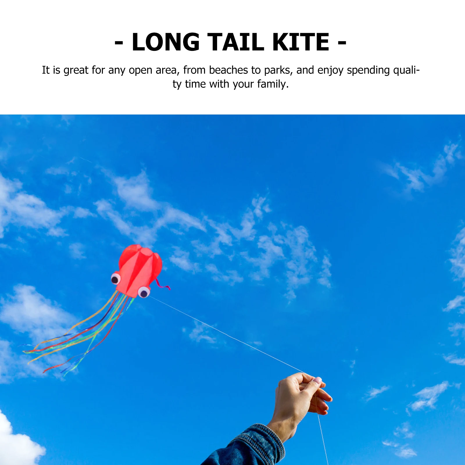

Octopus Kite Premium Material Park Family Time Frameless Kids Educational Toy Cloth Long Tail