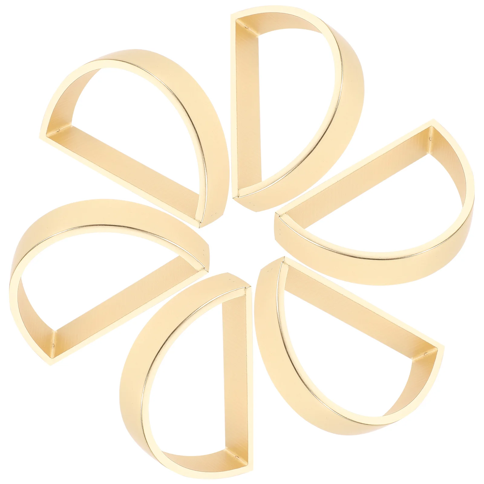 

6 Pcs Napkin Ring Clips Holder Simple Rings Standing Decorative Metal Holders European American Napkins