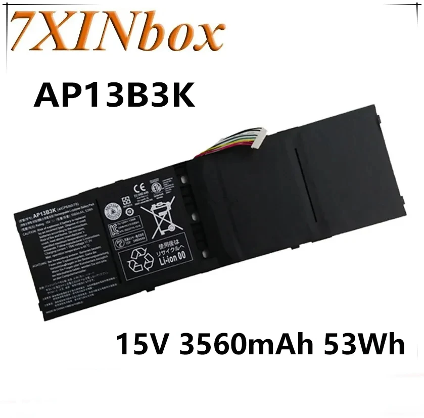 

7XINbox AP13B3K 15V 53wh Laptop Battery For Acer Aspire M5-583P V5-572P V5-572G Series Tablet